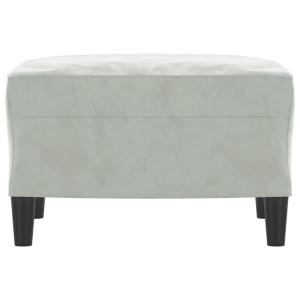 vidaXL fodskammel 60x50x41 cm velour lysegrå
