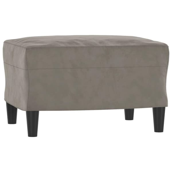 vidaXL fodskammel 60x50x41 cm velour lysegrå
