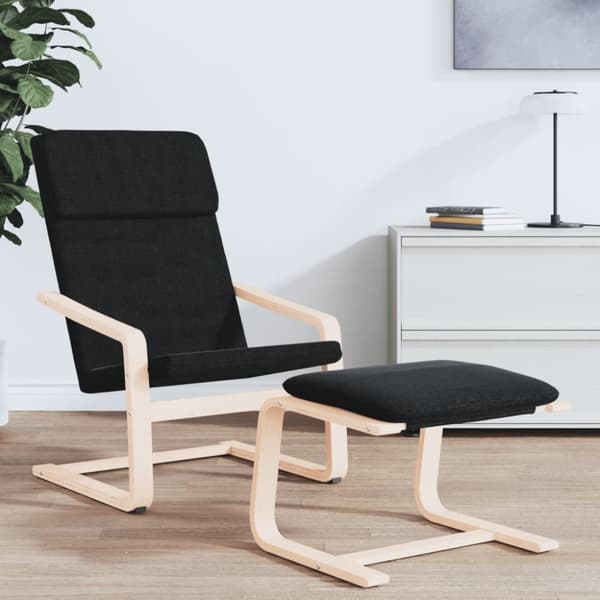 vidaXL fodskammel 51x41x40 cm stof sort