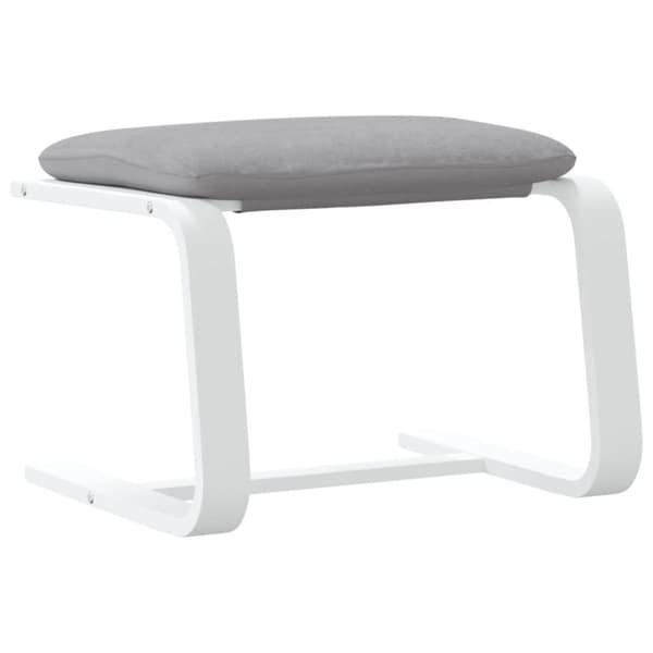 vidaXL fodskammel 51x41x40 cm stof lysegrå