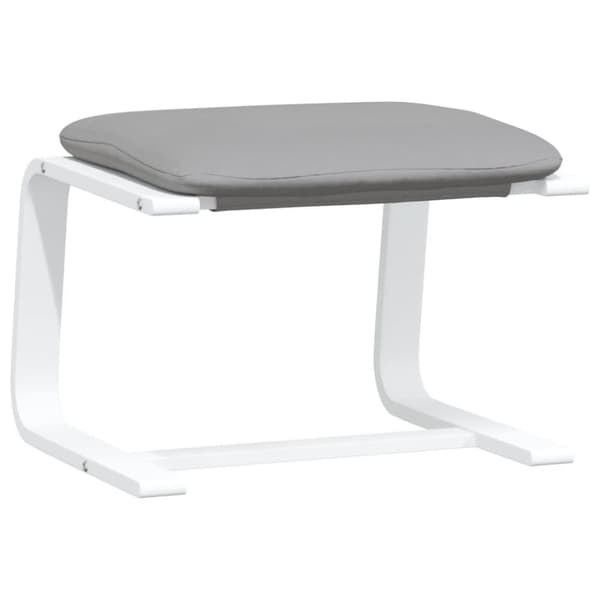 vidaXL fodskammel 51x41x40 cm stof lysegrå