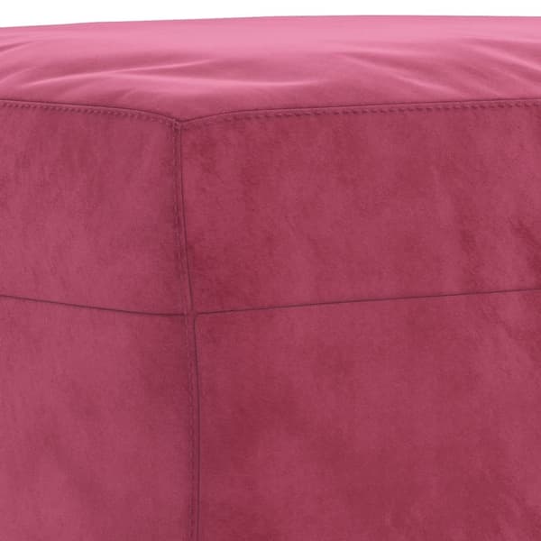vidaXL fodskammel 70x55x41 cm velour vinrød