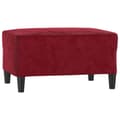 Miniatyrbillede 1 af 8: vidaXL fodskammel 70x55x41 cm velour vinrød
