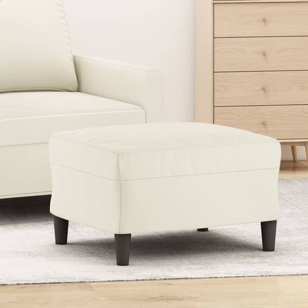 vidaXL fodskammel 60x50x41 cm velour Cremefarvet