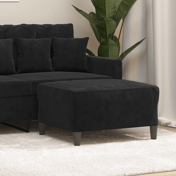 vidaXL fodskammel 70x55x41 cm velour sort