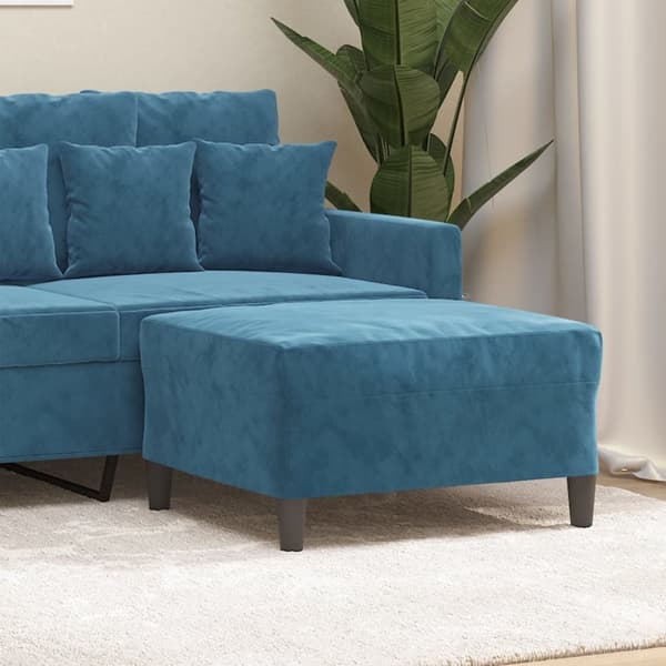 vidaXL fodskammel 70x55x41 cm velour lyserød