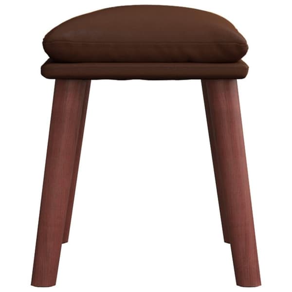 vidaXL fodskammel 45x29,5x35 cm kunstlæder brun
