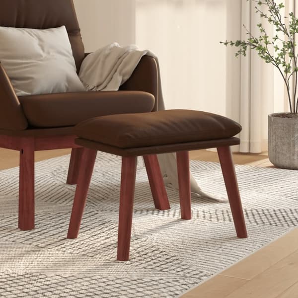 vidaXL fodskammel 45x29,5x35 cm kunstlæder brun