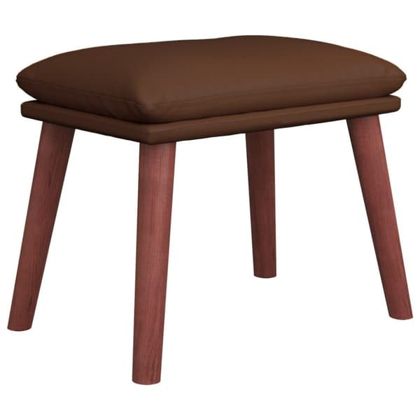 vidaXL fodskammel 45x29,5x35 cm kunstlæder brun