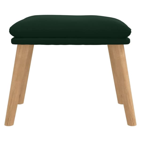 vidaXL fodskammel 45x29,5x35 cm fløjl mørkegrøn