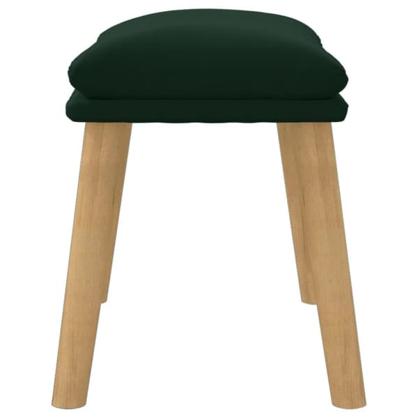 vidaXL fodskammel 45x29,5x35 cm fløjl mørkegrøn