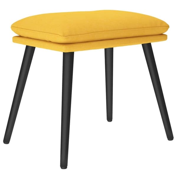 vidaXL fodskammel 45x29,5x35 cm stof sennepsgul