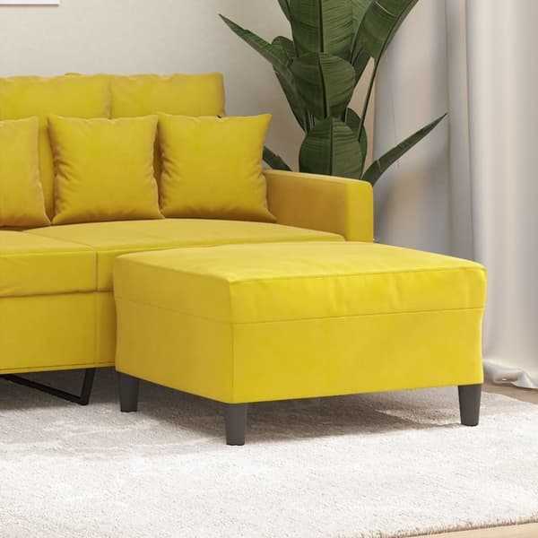 vidaXL fodskammel 70x55x41 cm velour gul