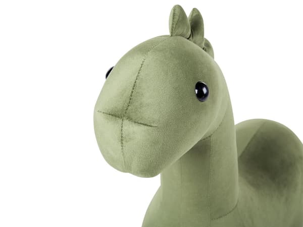 Puff Dyr Dinosaur Barn Fotskammel Grønn Fløyel Treben