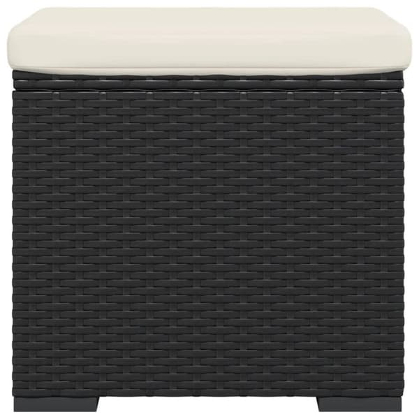 vidaXL Fotpall med kudde svart 40x30x40 cm konstrotting