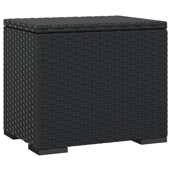 vidaXL Fotpall med kudde svart 40x30x40 cm konstrotting