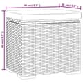 Miniatyrbild 7 av 9: vidaXL Fotpall med kudde svart 40x30x40 cm konstrotting