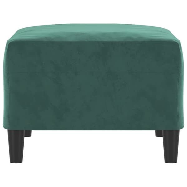 vidaXL fodskammel 70x55x41 cm velour mørkegrøn