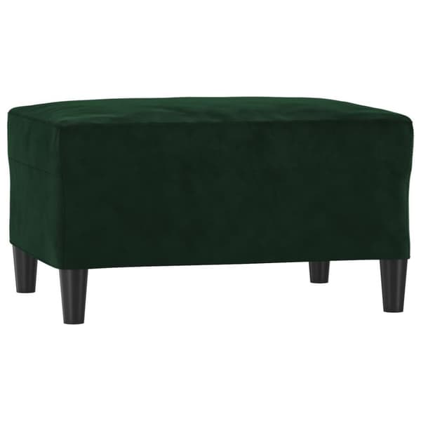 vidaXL fodskammel 70x55x41 cm velour mørkegrøn