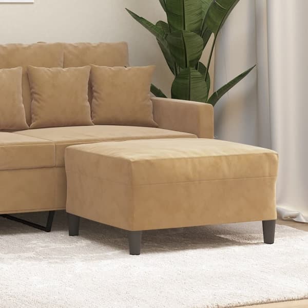 vidaXL fodskammel 70x55x41 cm velour brun