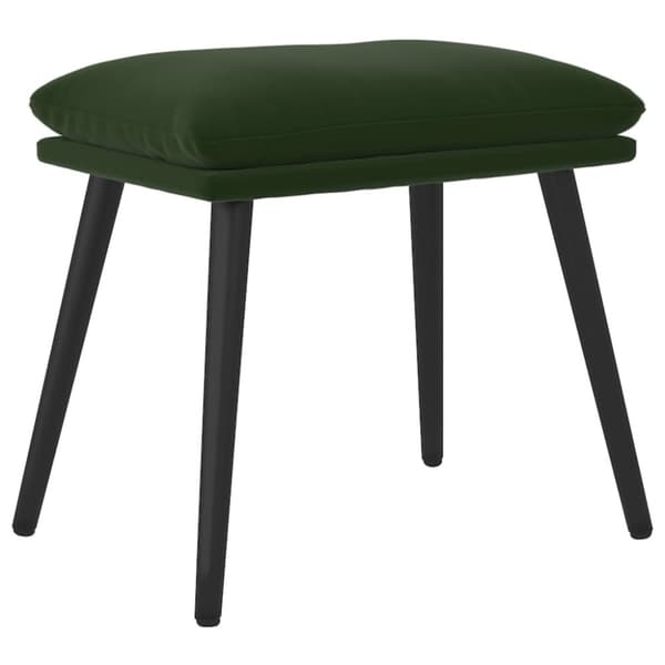 vidaXL fodskammel 45x29,5x35 cm fløjl mørkegrøn