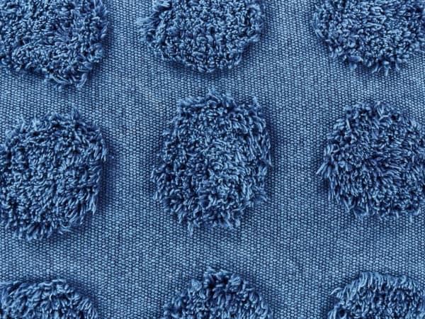 Puff Blå Bomull EPS 50 x 50 x 35 cm Kvadratisk Fotskammel Geometrisk mønster Boho stil Stue Barnerom Hjemme Tilbehør