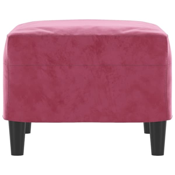 vidaXL fodskammel 60x50x41 cm velour vinrød