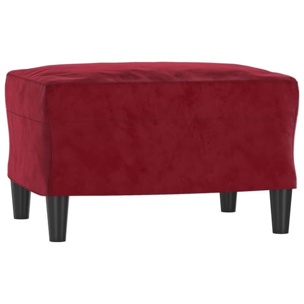 vidaXL fodskammel 60x50x41 cm velour vinrød