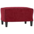 Miniatyrbillede 1 af 8: vidaXL fodskammel 60x50x41 cm velour vinrød