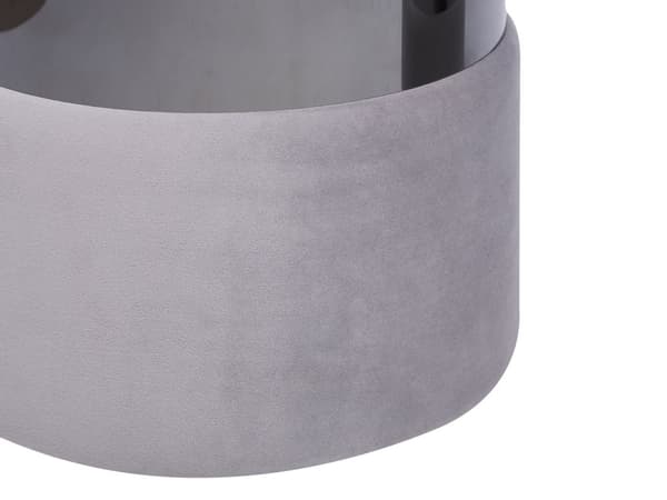 Set med 2 Förvaringspuffar Ljusgrå Klädsel i Polyestersammet Fotpall Glam-stil Elegant Design Vardagsrum Hall Sovrum