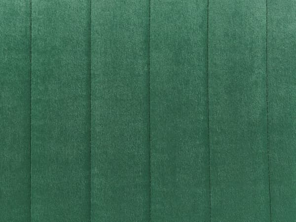 Fodskammel Grøn Velour Guld Metalben 45 x 45 cm Firkantet Puf med Ben Stribet Siddepuf Polstret til Stue Soveværelse Indretning