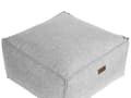 Miniatyrbilde 4 av 6: Puff Grå Stoff Polyester Fylling av EPS-kuler 50 x 50 x 30 cm Ensfarget Firkantet Boho Moderne Fotskammel Sittepute
