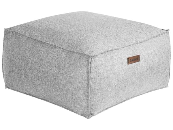 Puff Grå Stoff Polyester Fylling av EPS-kuler 50 x 50 x 30 cm Ensfarget Firkantet Boho Moderne Fotskammel Sittepute