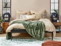 Miniatyrbilde 4 av 8: Puff Brun Stoff Polyester Fylling av EPS-kuler 50 x 50 x 30 cm Ensfarget Firkantet Boho Moderne Fotskammel Sittepute
