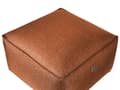 Miniatyrbilde 5 av 8: Puff Brun Stoff Polyester Fylling av EPS-kuler 50 x 50 x 30 cm Ensfarget Firkantet Boho Moderne Fotskammel Sittepute
