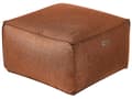 Miniatyrbilde 1 av 8: Puff Brun Stoff Polyester Fylling av EPS-kuler 50 x 50 x 30 cm Ensfarget Firkantet Boho Moderne Fotskammel Sittepute