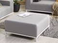 Miniatyrbillede 4 af 8: Fodskammel Grå Polyester 83 x 83 cm Moderne Ottoman Udendørs Nonwood Vedligeholdelsesfri Havemøbler Quickdry Skum Vandtæt Hynde til Have