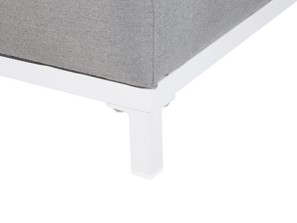 Fodskammel Grå Polyester 83 x 83 cm Moderne Ottoman Udendørs Nonwood Vedligeholdelsesfri Havemøbler Quickdry Skum Vandtæt Hynde til Have