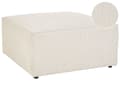 Miniatyrbilde 1 av 11: Fotskammel Beige Kordfløyel 83 x 83 cm Moderne design Ottoman Stue