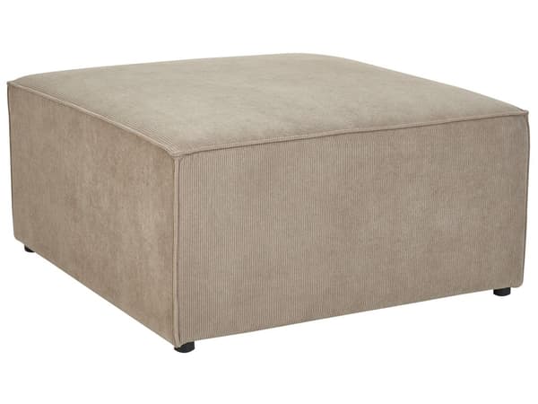 Fotskammel Taupe Kordfløyel 83 x 83 cm Moderne design Ottoman Stue