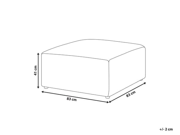 Ottoman Beige Manchester Klädd Fyrkantig Fotpall Modern Design