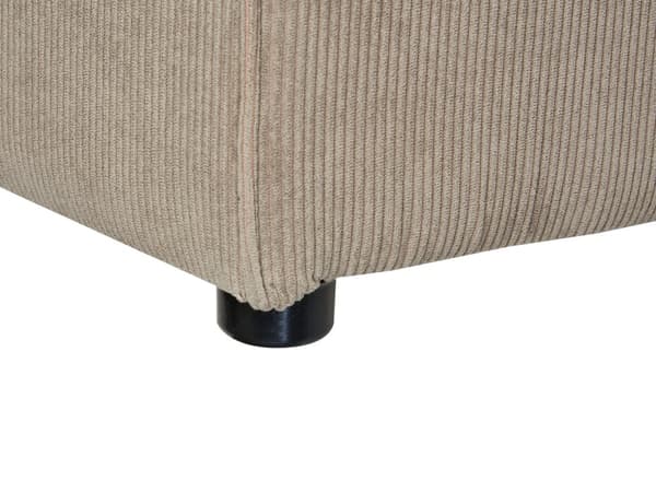 Ottoman Beige Taupe Manchester Klädd Fyrkantig Fotpall Modern Design
