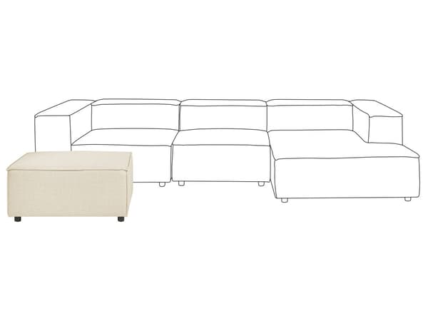 Rahi beige 88 x 88 cm pellava muovijalat moduuli neliö suuri moderni