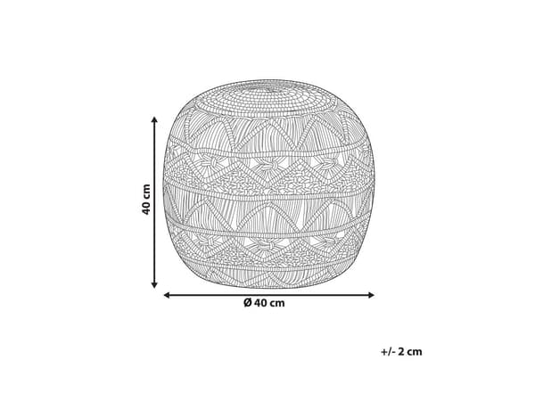 Pallorahi oranssi 40 x 40 x 40 cm puuvilla makramee-punos boho-tyyli