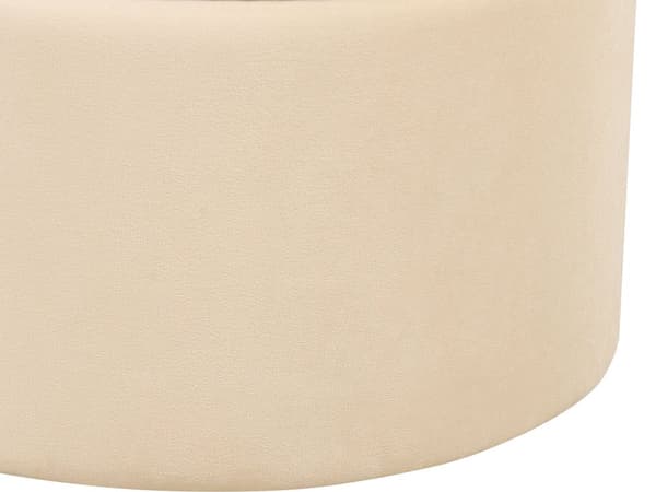 Uppsättning med 2 Puffar Kräm Beige Sammet Rotting Band Modern Boho Intern Förvaring Vardagsrum Sovrum