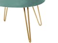 Miniatyrbild 7 av 8: Förvaringspuff Pastell Mintgrön Sammet 42 x 42 x 44 cm Guld Metallben Klädsel Ottoman Fotpall Glamour Modern Design Vardagsrumstillbehör