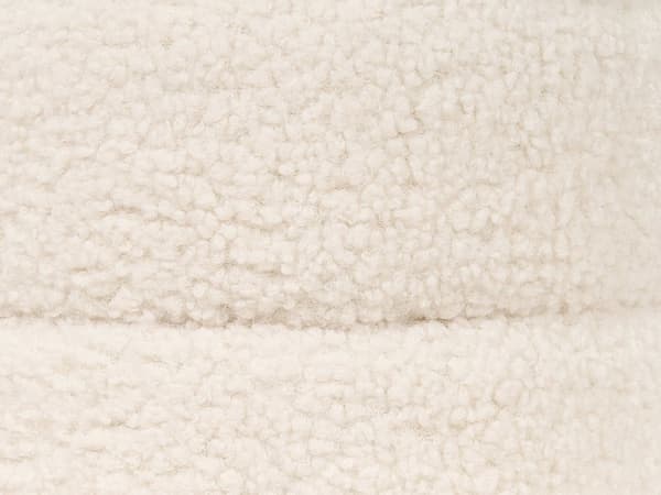 Puff Vit Teddy Bouclé Klädsel Fotpall Förvaring Vit Soft Touch Enfärgad Vardagsrum Sovrum