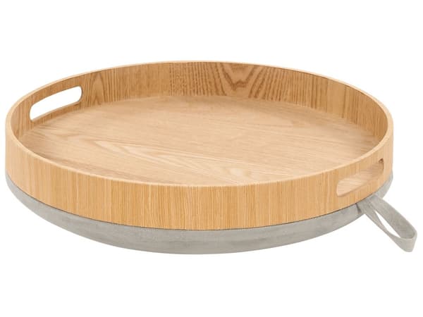 Puf med Opbevaring Grå Velour Rund Siddepuf i Stof Multifunktionel Fodskammel med Serveringsbakke Indbygget Indendørs Stue Børneværelse