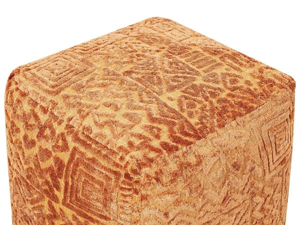 Rahi kullanruskea 50 x 50 cm viskoosi polyesteri EPS-täyte neliö tuftattu geometrinen kuvio boho
