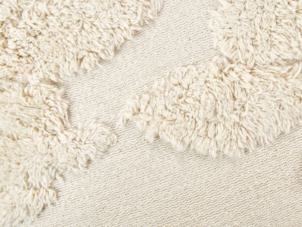 Rahi beige 50 x 50 cm puuvilla EPS-täyte neliö tuftattu lehtikuvio boho moderni